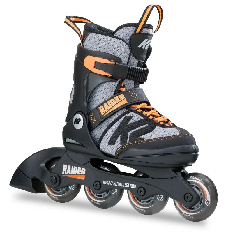 K2 Raider Kids Adjustable Inline Skate - Grey/Orange