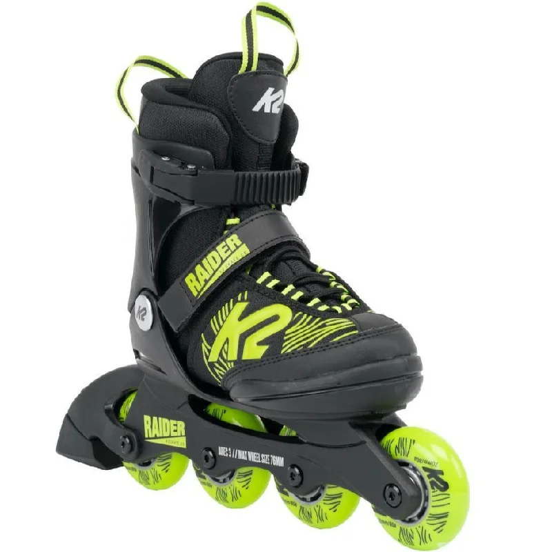 K2 Raider Adjustable Inline Skates Black / Lime