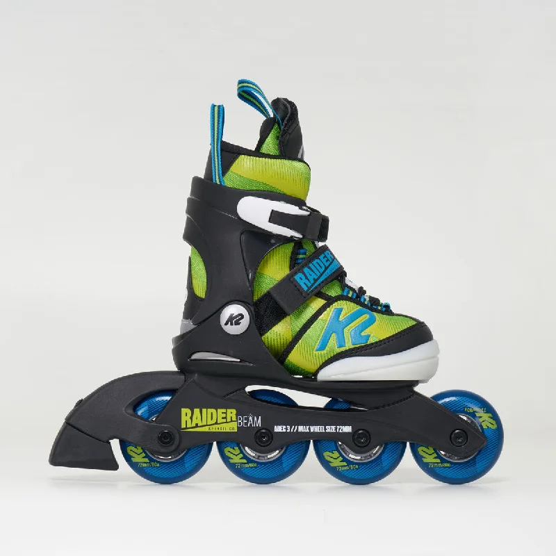 K2 Raider Beam Junior Adjustable 2023 Inline Skates - Green/Blue