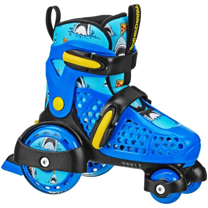 RDS Fun Roll Skate Boys Pizza Shark Adjustable Roller Skates