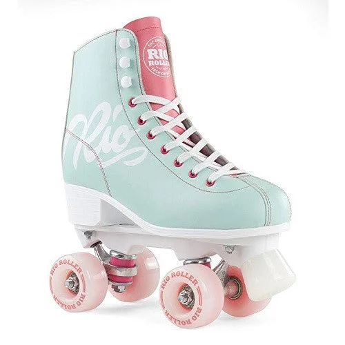 Rio Roller - Script Skates - Teal / Coral