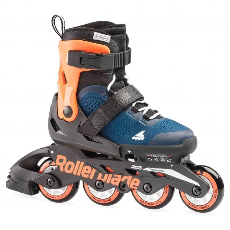 Rollerblade Microblade Kids Adjustable Skate 20 Midnight Blue/ Orange