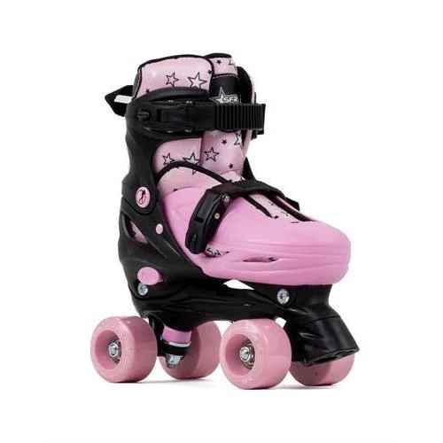 SFR Nebula Kids Adjustable Quad Skates - Black Pink