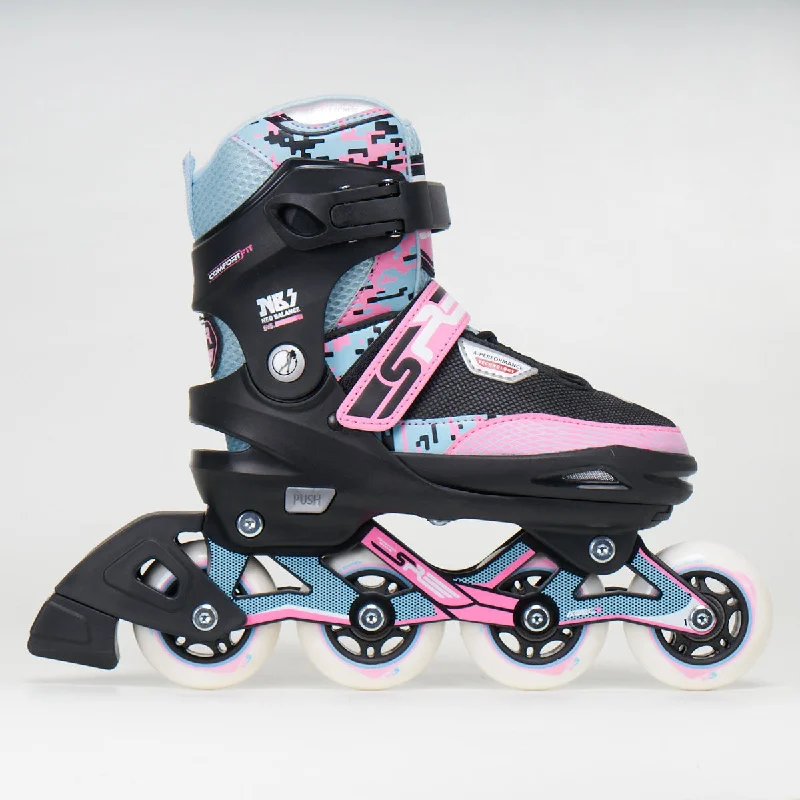 SFR Pixel Adjustable Junior Inline Skates - Blue/Pink