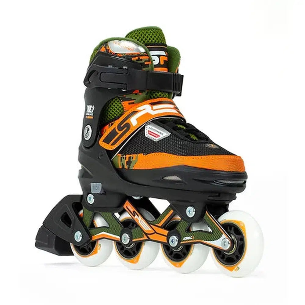 SFR Pixel Inline Skates Green Orange Adjustable