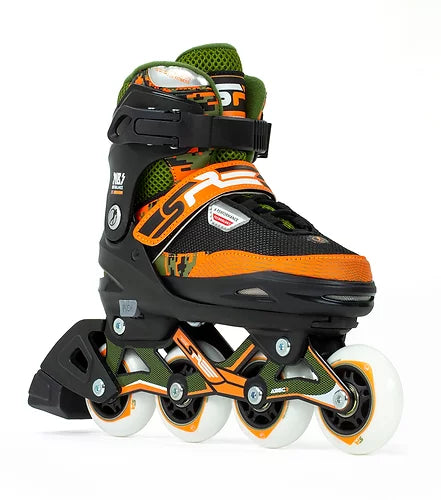 SFR Pixel Inline Skates Green Orange Adjustable