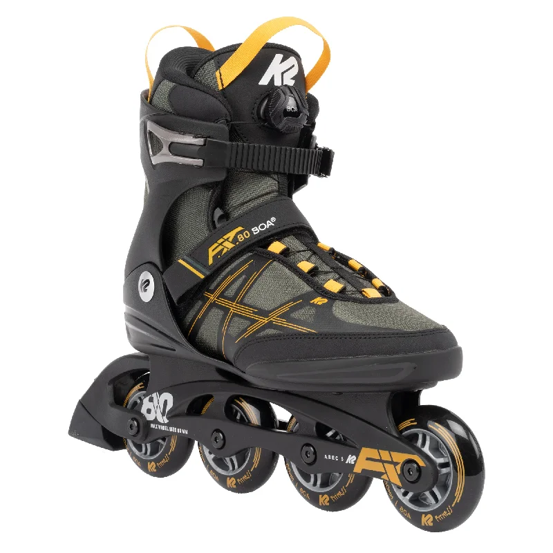 Used K2 F.I.T. 80 Boa Gray Mens Inline Skates - (Size 12- Lightly Used)