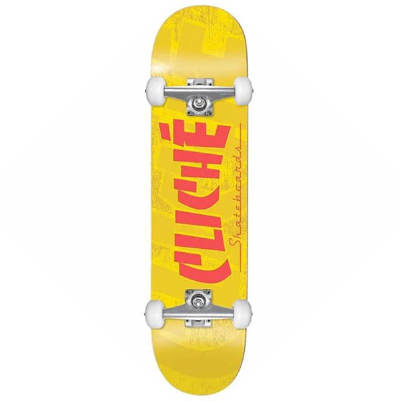 Cliche Skateboards Banco Yellow Complete Skateboard - 7.5"