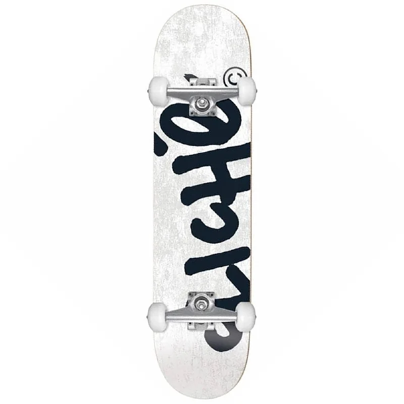 Cliche Skateboards Handwritten White Complete Skateboard - 8.25"