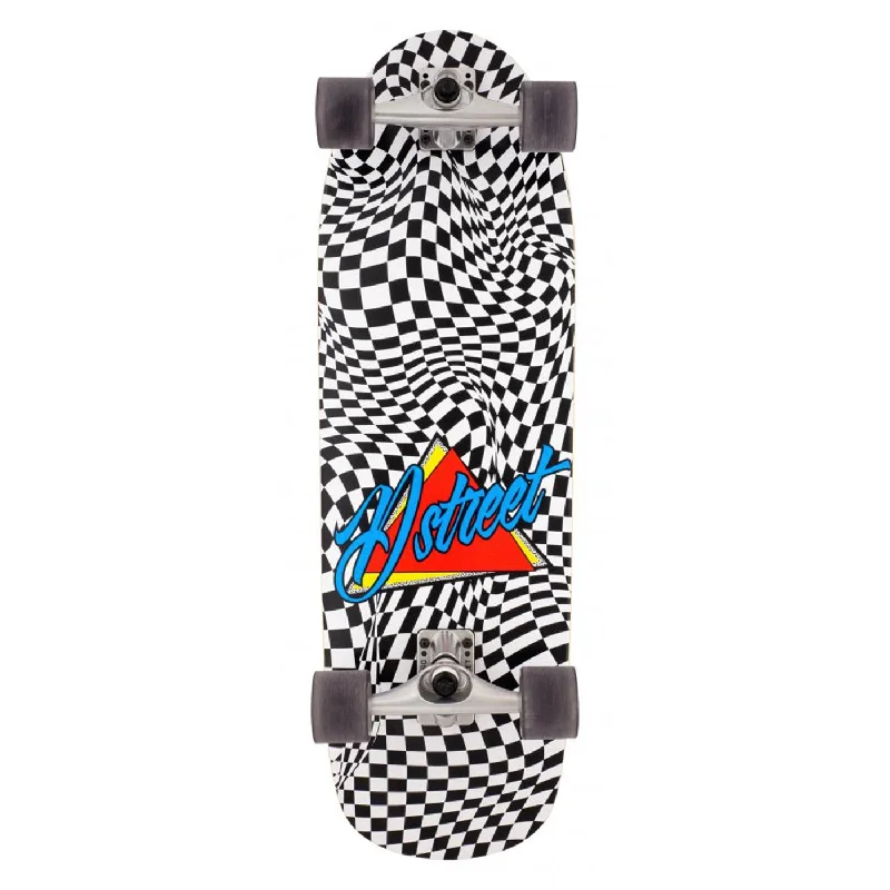 D Street Surfskate Check Wrap Cruiser Complete Skateboard - 10"