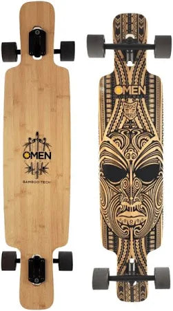 OMEN BOARDS ‘Maori Mask’ DT w/ Kick Longboard Complete (41.5”)