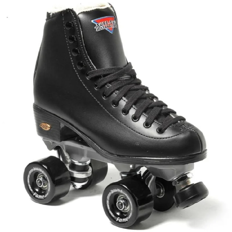 Suregrip Fame Outdoor Roller Skates Black with Motion Wheels