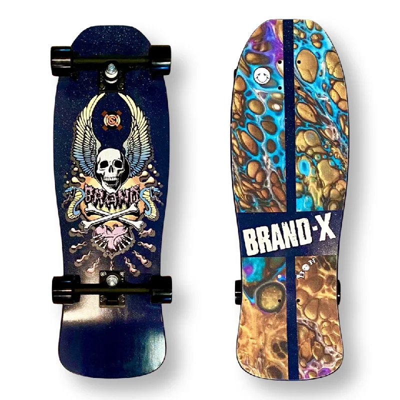 X-Con Holographic COMPLETE SKATEBOARD 10" x 30"