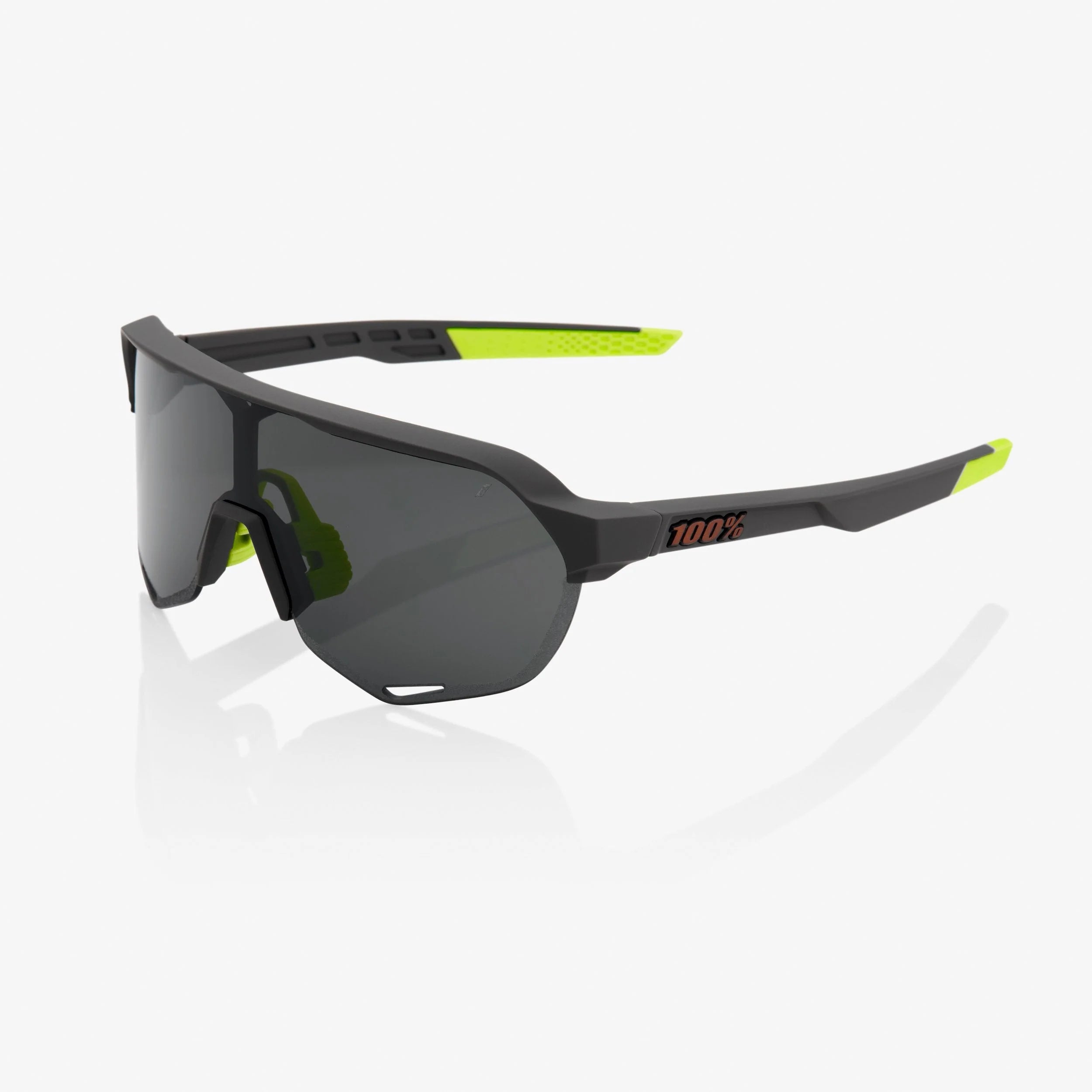 100% S2 Soft Tact Cool Grey Sunglasses, Smoke Lens