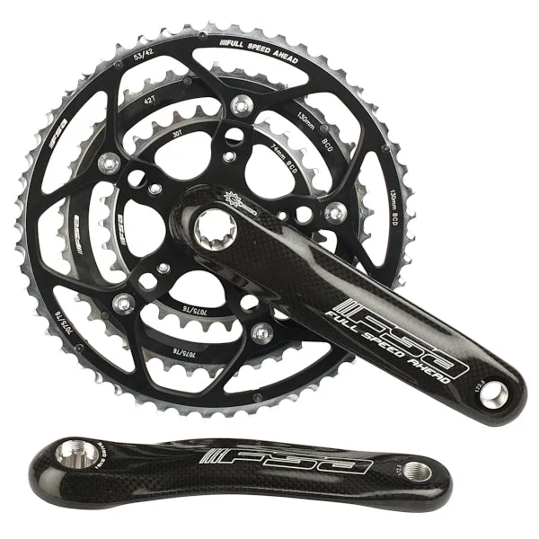 FSA Carbon Pro 9 Sp. Crankset, 172.5mm 53-42-30t