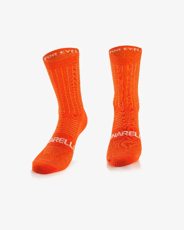 Pinarello Lightweight Cycling Socks, Orange - M (40/43)