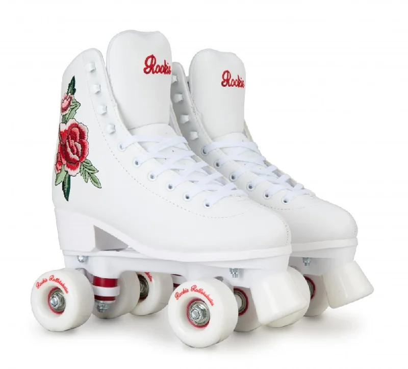 Rookie Quad Skate Rollerskates Rosa - White