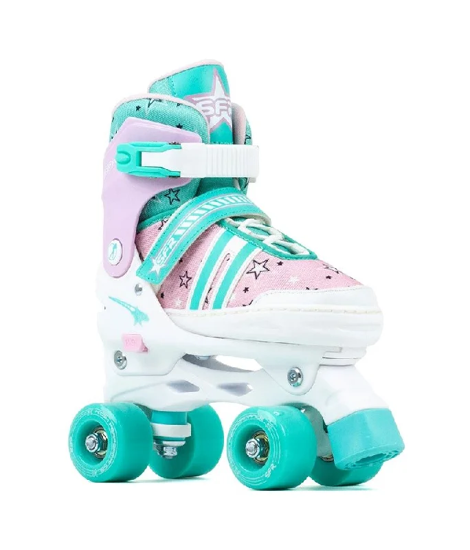 SFR Spectra Adjustable Children's Quad Skates - Pink / Green