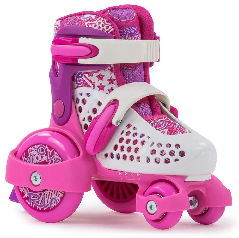 SFR Stomper Adjustable Children's Quad Skates - Pink / White